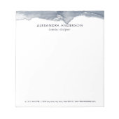 Elegante Deep Grey Waterverf Professional Minimal Notitieblok (Voorkant)