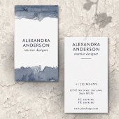 Elegante Deep Grey Waterverf Professional Minimal Visitekaartje
