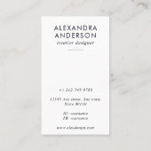 Elegante Deep Grey Waterverf Professional Minimal Visitekaartje (Achterkant)