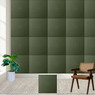 Elegante Deep Olive Green Solid Color Keramische T Tegeltje