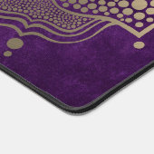 Elegante Deep Paarse en Gouden Mandala Reiki Yoga Bureaumat (Hoek)