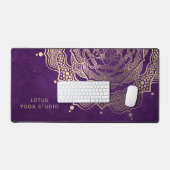 Elegante Deep Paarse en Gouden Mandala Reiki Yoga Bureaumat (Keyboard & Muis)