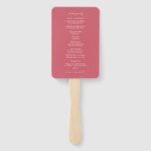 Elegante Deep Pink minimalist Handwaaier (Achterkant)