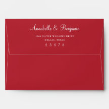 Elegante Deep Red Waterverf bruiloft aangepaste na