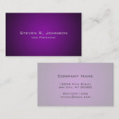 Elegante Deep Violet Ombre Custom Visitekaartjes (Voorkant / Achterkant)