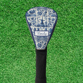 Elegante Delftse Tegels gepersonaliseerd Golfheadcover