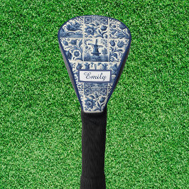 Elegante Delftse Tegels gepersonaliseerd Golfheadcover