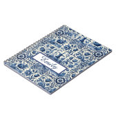 Elegante Delftse Tegels gepersonaliseerd Notitieboek (Linkerzijde)