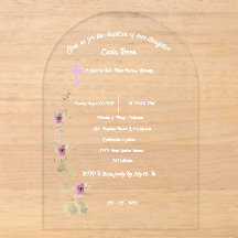 Elegante Delicate acryl doop uitnodiging template