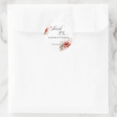 Elegante delicate bloemen Bedankt voor de Sticker (Tas)