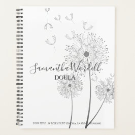 Elegante Delicate Flowers Doula Geboortecoach Verl Planner