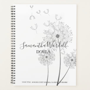Elegante Delicate Flowers Doula Geboortecoach Verl Planner