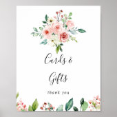 Elegante Delicate Herfst Bloemkaarten en Cadeaubor Poster (Voorkant)