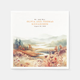 Elegante delicate Herfst Natuur Servet