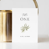 Elegante delicate minimalistische bosvaren bruilof kaart