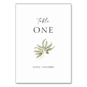 Elegante delicate minimalistische bosvaren bruilof kaart (Voorkant)