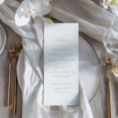 Elegante delicate minimalistische witte bruiloft m menu