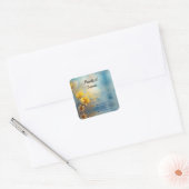 Elegante delicate naamplaat / boekenplaat vierkante sticker (Envelop)