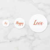 Elegante delicate oranje-roze bloemen  confetti (Achterkanten)