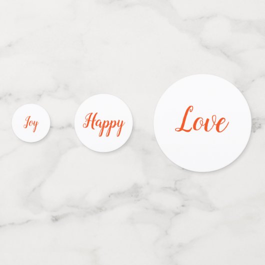 Elegante delicate oranje-roze bloemen  confetti (Achterkanten)