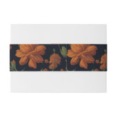 Elegante delicate oranje witte bloembloemen uitnodigingen wikkel (Achterkant Voorbeeld)