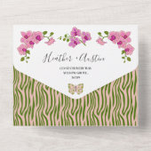 Elegante Delicate Paarse Orchideeën Boheemse Botan All In One Uitnodiging (Achterkant)