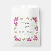 Elegante Delicate Paarse Orchideeën Boheemse Gift Bedankzakje (Voorkant)