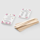 Elegante Delicate Paarse Orchideeën Trouwprogramma Handwaaier (Niet-gemonteerd)