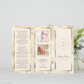 Elegante delicate perzik gouden agaat brochure (Staand voorkant)