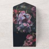 Elegante Delicate Romantische Bloemen Bloemen Huwe All In One Uitnodiging (Buitenkant)