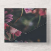 Elegante Delicate Romantische Bloemen Bloemen Huwe All In One Uitnodiging (Achterkant)