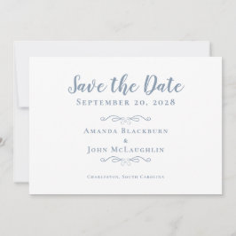 Elegante Delicate Romantische Calligrafie Stof Bla Save The Date
