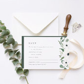 Elegante delicate Waterverf botanisch RSVP Kaartje