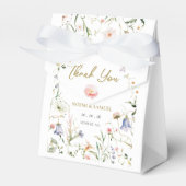 Elegante delicate Waterverf Wildflower bruiloft Bedankdoosjes (Voorkant Zijde)