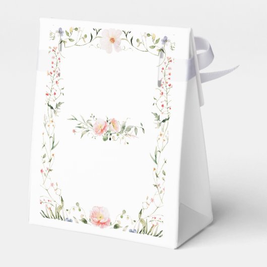 Elegante delicate Waterverf Wildflower bruiloft Bedankdoosjes (Achterkant)