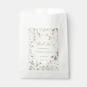 Elegante delicate Waterverf Wildflower bruiloft Bedankzakje (Voorkant)