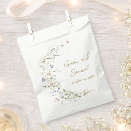 Elegante delicate Waterverf Wildflower bruiloft Bedankzakje