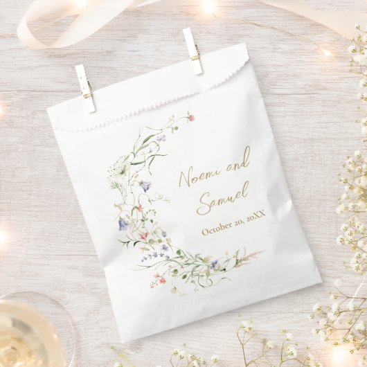 Elegante delicate Waterverf Wildflower bruiloft Bedankzakje (Geknipt)