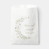 Elegante delicate Waterverf Wildflower bruiloft Bedankzakje (Voorkant)