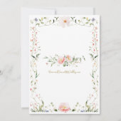 Elegante delicate Waterverf Wildflower bruiloft Save The Date (Achterkant)