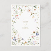Elegante delicate Waterverf Wildflower RSVP Informatiekaartje (Achterkant)