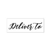 Elegante "Deliver To" script rubberen stempel (Afrduk)