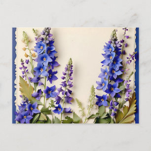 Elegante Delphinium bloemen Briefkaart
