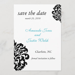 elegante demask slaat de datum op save the date