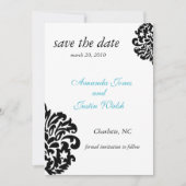 elegante demask slaat de datum op save the date (Voorkant)
