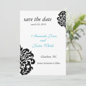 elegante demask slaat de datum op save the date (Staand voorkant)