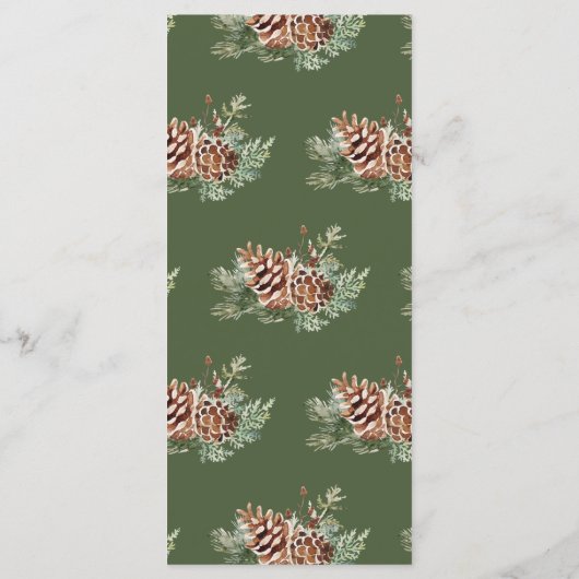 Elegante den menu (Achterkant)