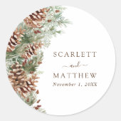 Elegante den ronde sticker (Voorkant)