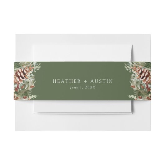 Elegante den uitnodigingen wikkel (Voorkant Voorbeeld)