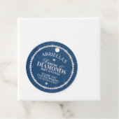 Elegante Denim en Diamanten Bedankjes Labels (In situ)
